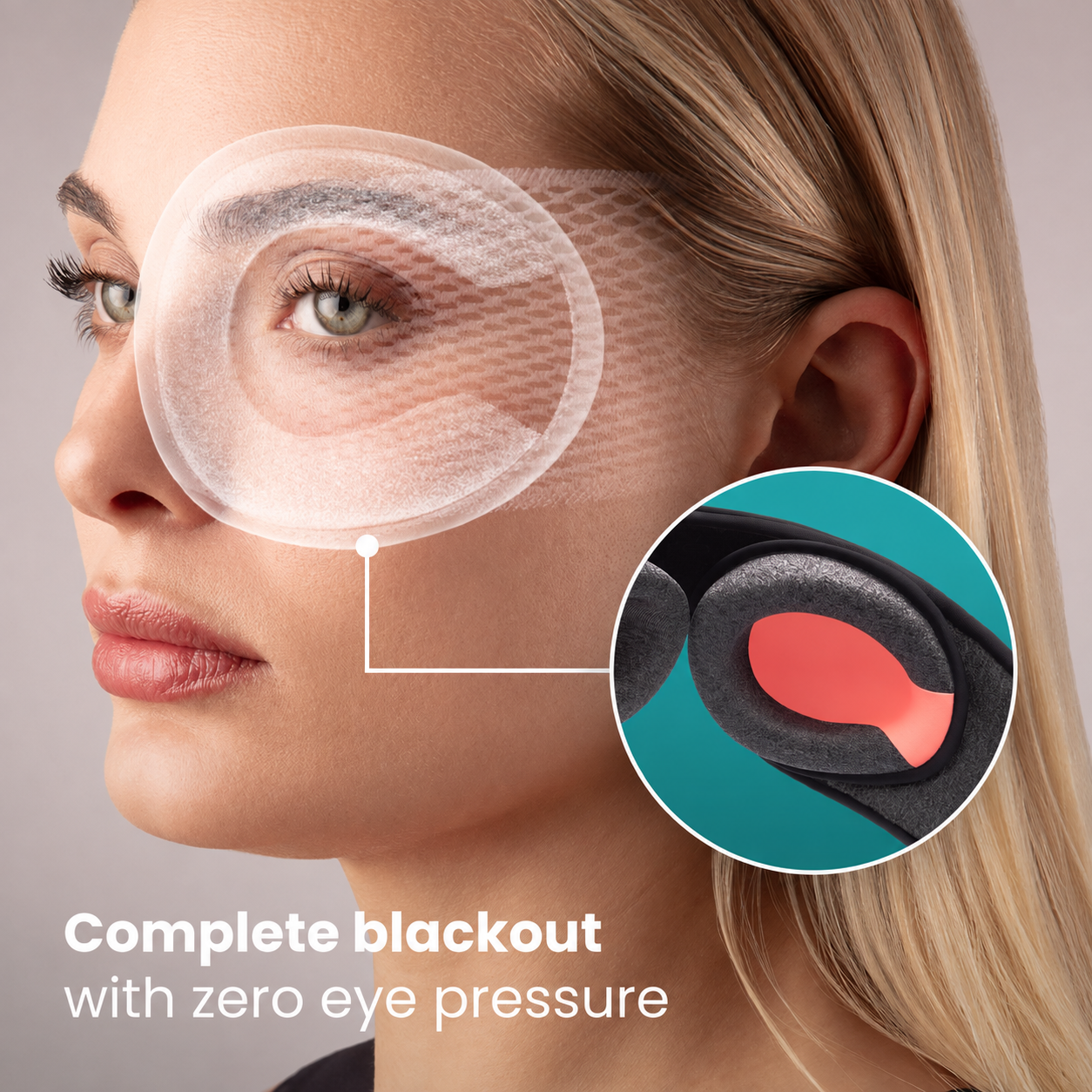 Bluetooth Sleep Headphones Eye Mask | Ultra-Thin 3D Blackout Sleep Mask with Built-In Bluetooth Speakers for Side Sleepers, Naps & Travel
