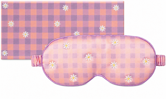 Embroidered Sleep Mask | Soft, Comfortable & Adjustable Eye Mask for Bedtime, Naps & Travel