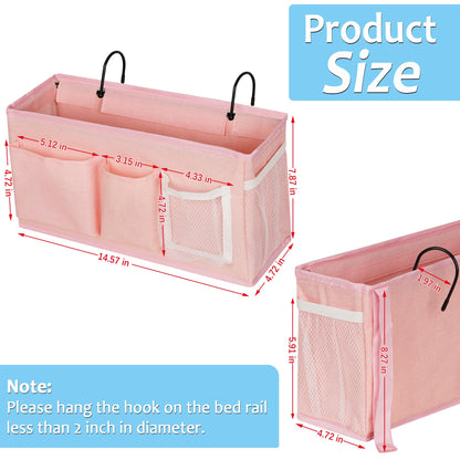 Reinforced Bedside Hanging Organizer | Bunk Bed Caddy, Crib Storage Bag, Large-Capacity Multi-Pocket Bedside Organizer That Holds Its Shape