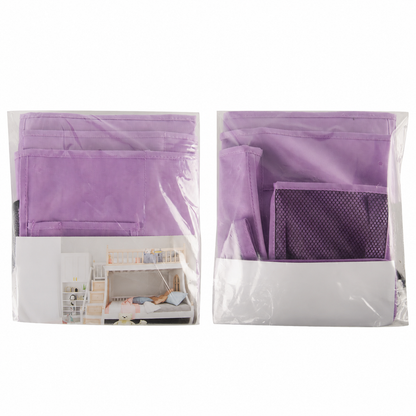 Large-Capacity Bedside Hanging Organizer | Bunk Bed Caddy with Long Hook-and-Loop Straps, Multi-Pocket Bedside Storage Bag