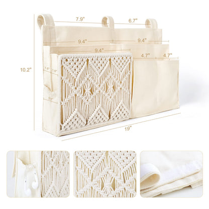 Bedside Hanging Storage Organizer | Bunk Bed Caddy, Crib Storage Bag, Multi-Pocket Hanging Organizer for Diapers and Daily Essentials