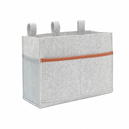 Multifunction Felt Bedside Storage Organizer | Bedside Caddy for Dorm Beds and Sofa Armrests, Multi-Pocket Hanging Organizer for Phones, Books, and Water Bottles
