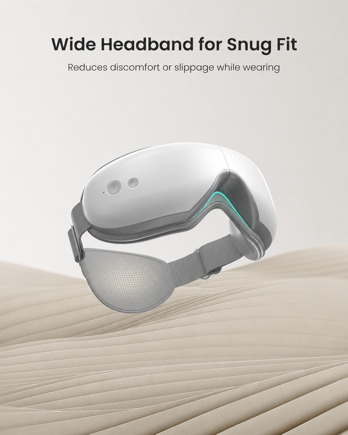 Voice-Controlled Eye Massager | 5 Massage Modes, Heat Therapy & 15-Minute Timer for Eye Fatigue, Naps & Travel