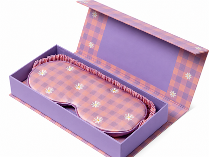 Embroidered Sleep Mask | Soft, Comfortable & Adjustable Eye Mask for Bedtime, Naps & Travel