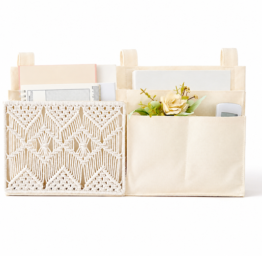 Bedside Hanging Storage Organizer | Bunk Bed Caddy, Crib Storage Bag, Multi-Pocket Hanging Organizer for Diapers and Daily Essentials