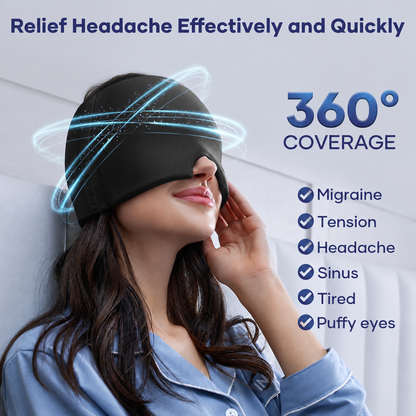 Hot & Cold Therapy Gel Eye Mask | 360° Wraparound Eye Mask for Cold Compress, Heat Therapy, Headaches, Eye Fatigue & Relaxation