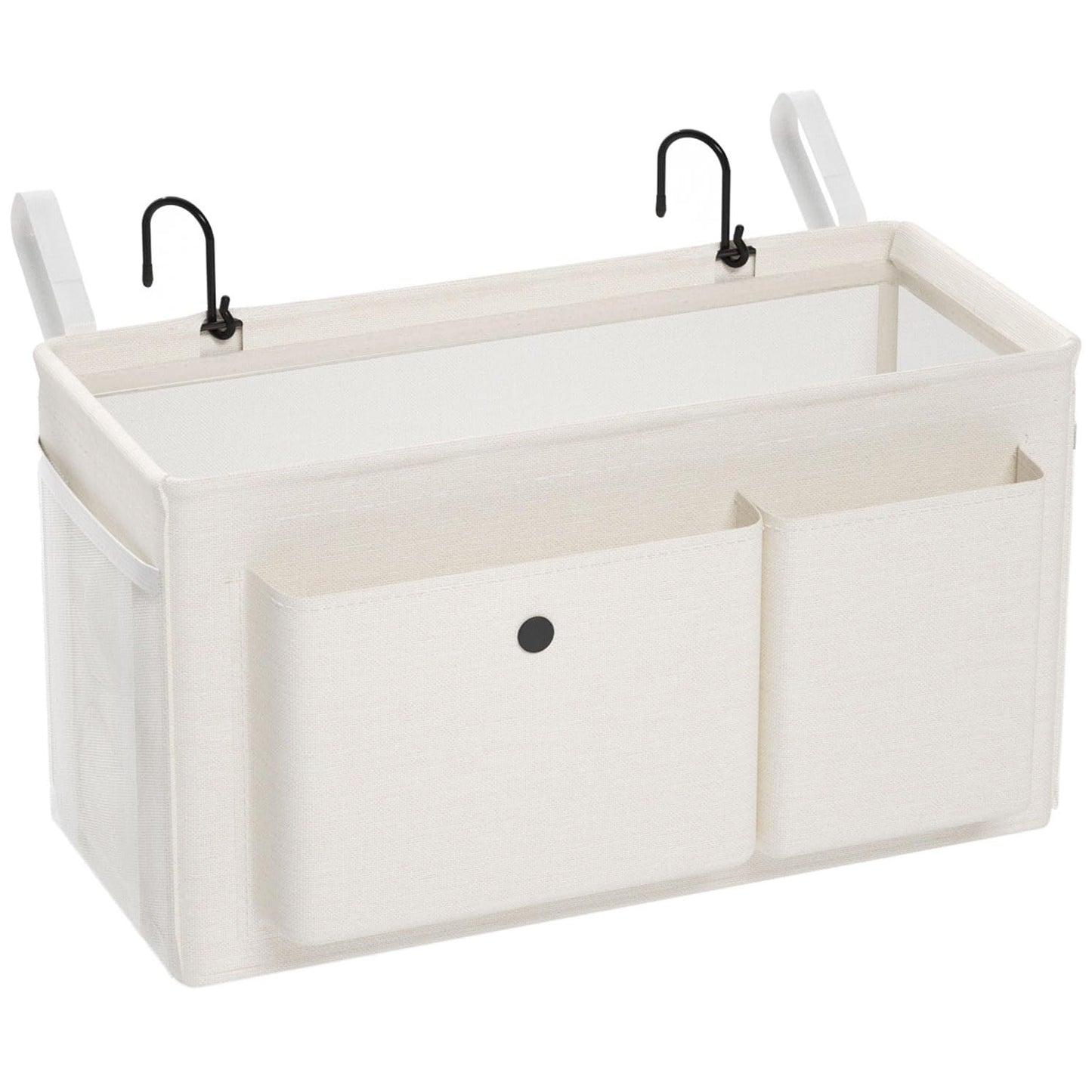 Large-Capacity Bedside Hanging Storage Basket | Bunk Bed Organizer, Crib Side Storage Caddy, Multi-Compartment No-Drill Bedside Organizer