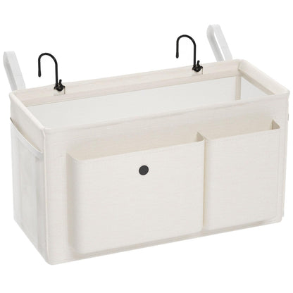 Large-Capacity Bedside Hanging Storage Basket | Bunk Bed Organizer, Crib Side Storage Caddy, Multi-Compartment No-Drill Bedside Organizer