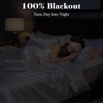 3D Blackout Sleep Mask | 100% Light Blocking, Zero Eye Pressure for Side Sleeping, Naps & Travel