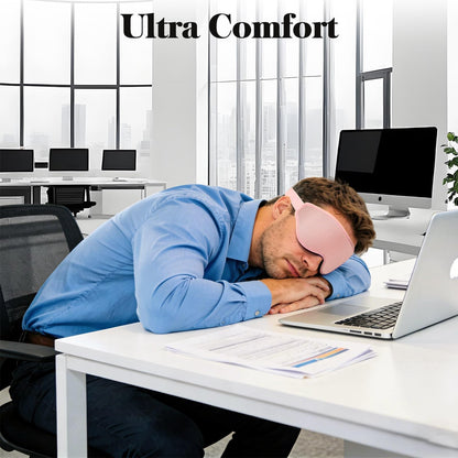 3D Blackout Sleep Mask | 100% Light Blocking, Zero Eye Pressure for Side Sleeping, Naps & Travel
