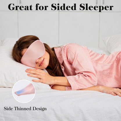 3D Blackout Sleep Mask | 100% Light Blocking, Zero Eye Pressure for Side Sleeping, Naps & Travel
