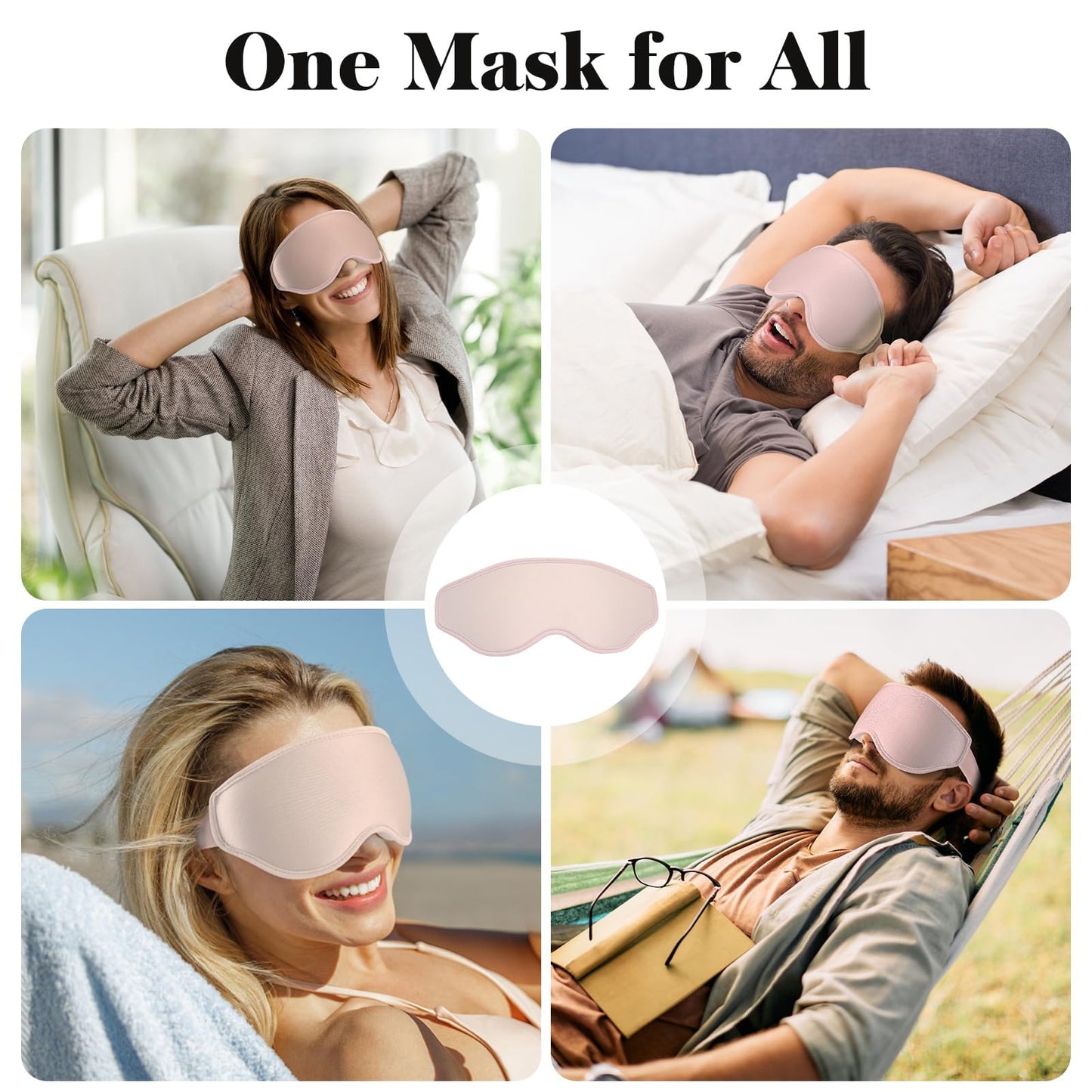 3D Blackout Sleep Mask | 100% Light Blocking, Zero Eye Pressure for Side Sleeping, Naps & Travel