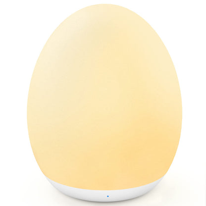 Baby Egg-Shaped Touch Night Light | 8-Color Kids’ Bedside Lamp, 2000mAh Rechargeable Night Light with 1-Hour Timer & Brightness Memory