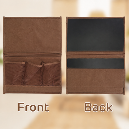 Sofa Armrest Organizer | No-Installation Bedside and Chairside Storage Pocket, Multi-Pocket Sofa Caddy for Remote Controls, Magazines, and Phones