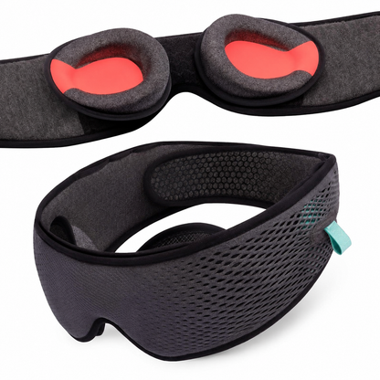 Bluetooth Sleep Headphones Eye Mask | Ultra-Thin 3D Blackout Sleep Mask with Built-In Bluetooth Speakers for Side Sleepers, Naps & Travel