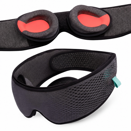 Bluetooth Sleep Headphones Eye Mask | Ultra-Thin 3D Blackout Sleep Mask with Built-In Bluetooth Speakers for Side Sleepers, Naps & Travel